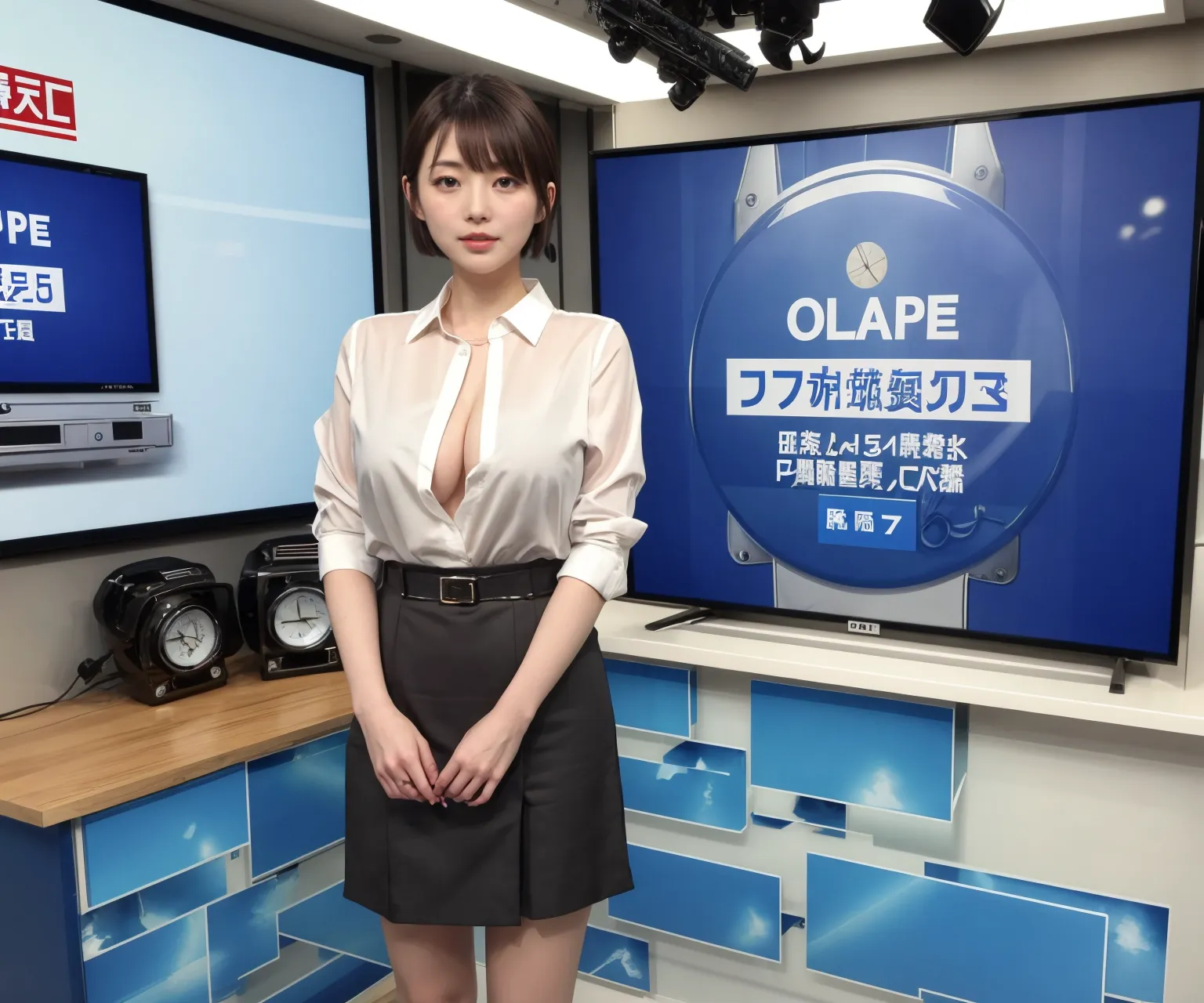 【「女子アナウンサー」AIエロ画像（リアル・実写・フォト風）634枚まとめ！(15ページ目)のエロ画像3枚目