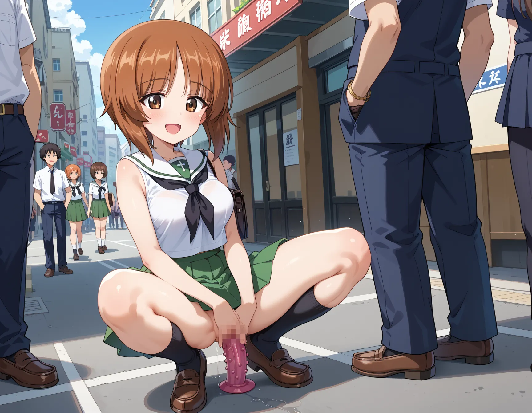 【「おまんこ×学制服」AIエロ画像（イラスト・アニメ・二次元風）845枚まとめ！(19ページ目)のエロ画像7枚目