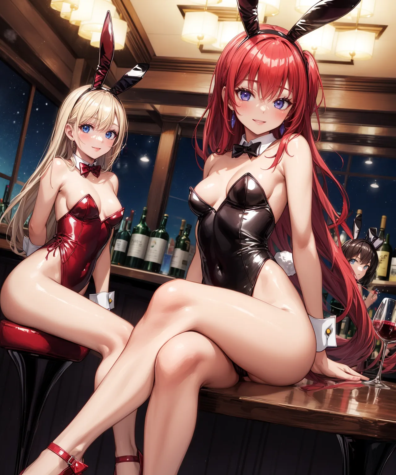 【「バニーガール」AIエロ画像（イラスト・アニメ・二次元風）736枚まとめ！(16ページ目)のエロ画像19枚目