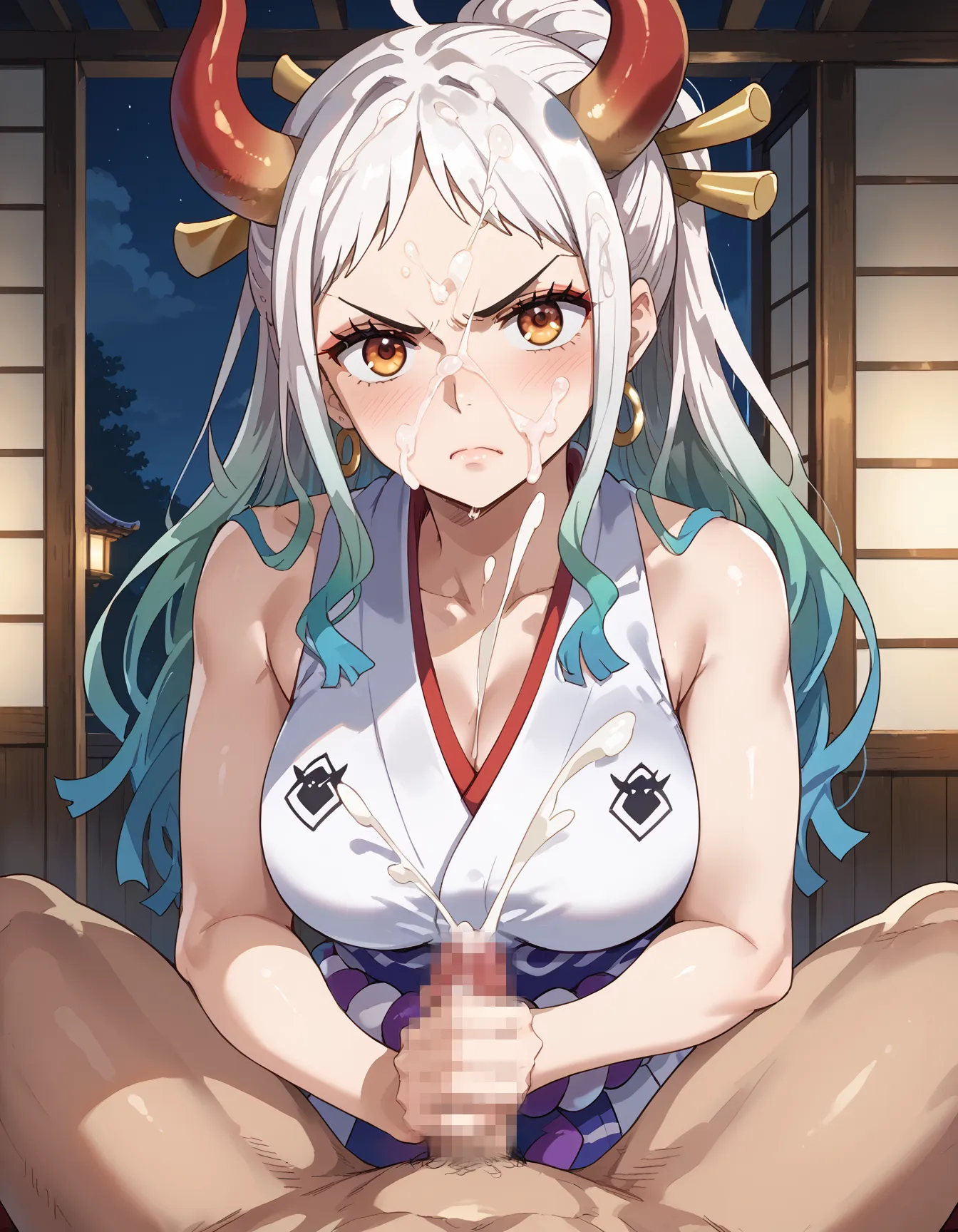 【「巨乳×着物」AIエロ画像（イラスト・アニメ・二次元風）854枚まとめ！(18ページ目)のエロ画像28枚目