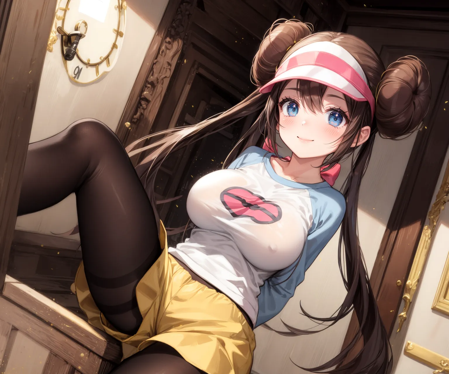 【「巨乳×パンスト」AIエロ画像（イラスト・アニメ・二次元風）575枚まとめ！(13ページ目)のエロ画像16枚目