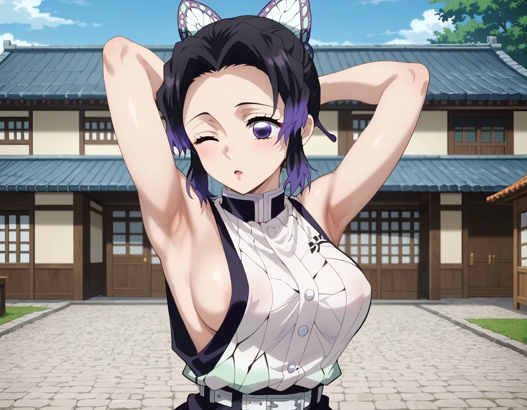 【「腋・脇」AIエロ画像（イラスト・アニメ・二次元風）4705枚まとめ！(103ページ目)のエロ画像30枚目
