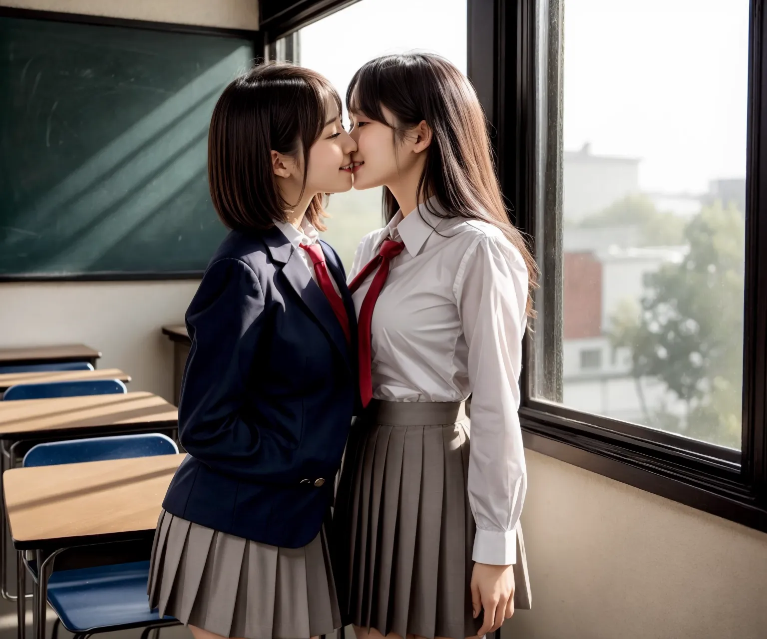 【「尻×学制服」AIエロ画像（リアル・実写・フォト風）2547枚まとめ！(54ページ目)のエロ画像28枚目