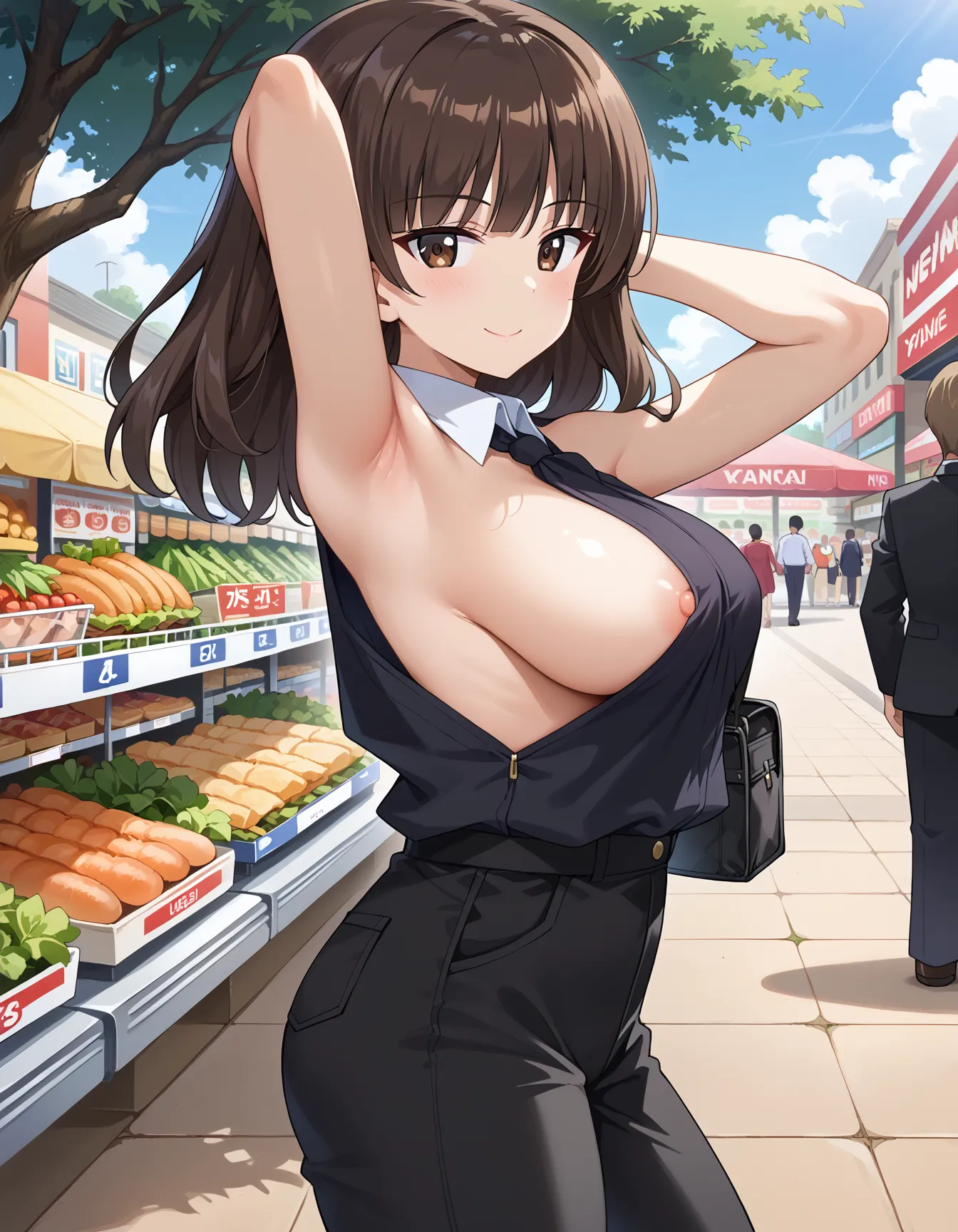 【「腋・脇」AIエロ画像（イラスト・アニメ・二次元風）4705枚まとめ！(103ページ目)のエロ画像16枚目