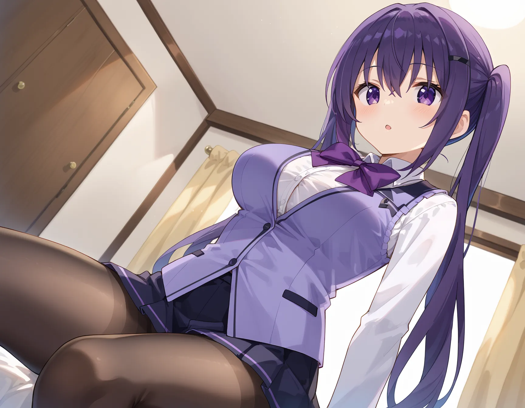 【「巨乳×パンスト」AIエロ画像（イラスト・アニメ・二次元風）575枚まとめ！(13ページ目)のエロ画像12枚目