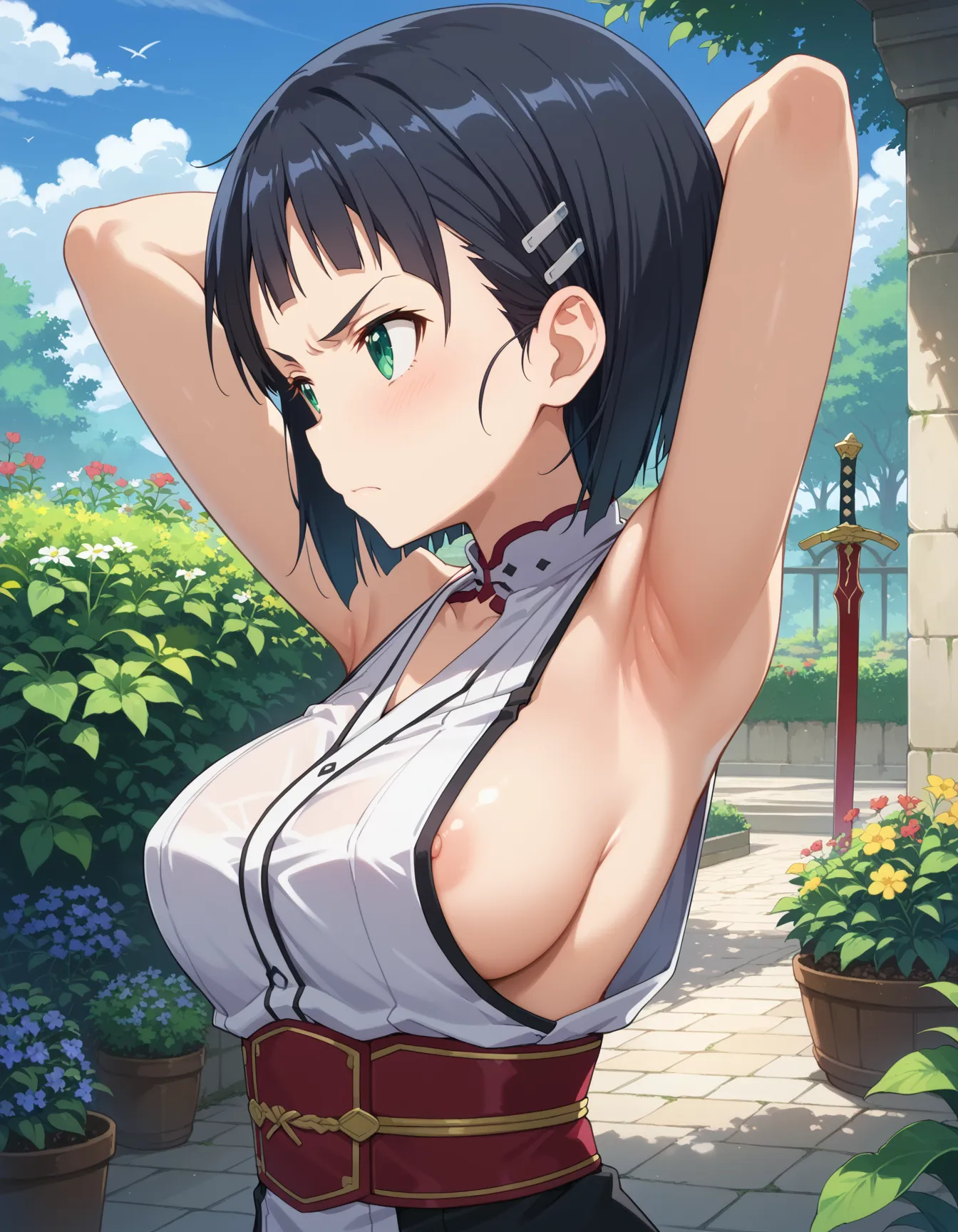 【「腋・脇」AIエロ画像（イラスト・アニメ・二次元風）4705枚まとめ！(103ページ目)のエロ画像13枚目