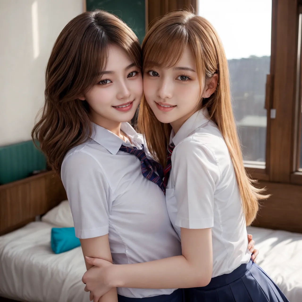 【「女子校生・JK×学制服」AIエロ画像（リアル・実写・フォト風）6248枚まとめ！(136ページ目)のエロ画像19枚目