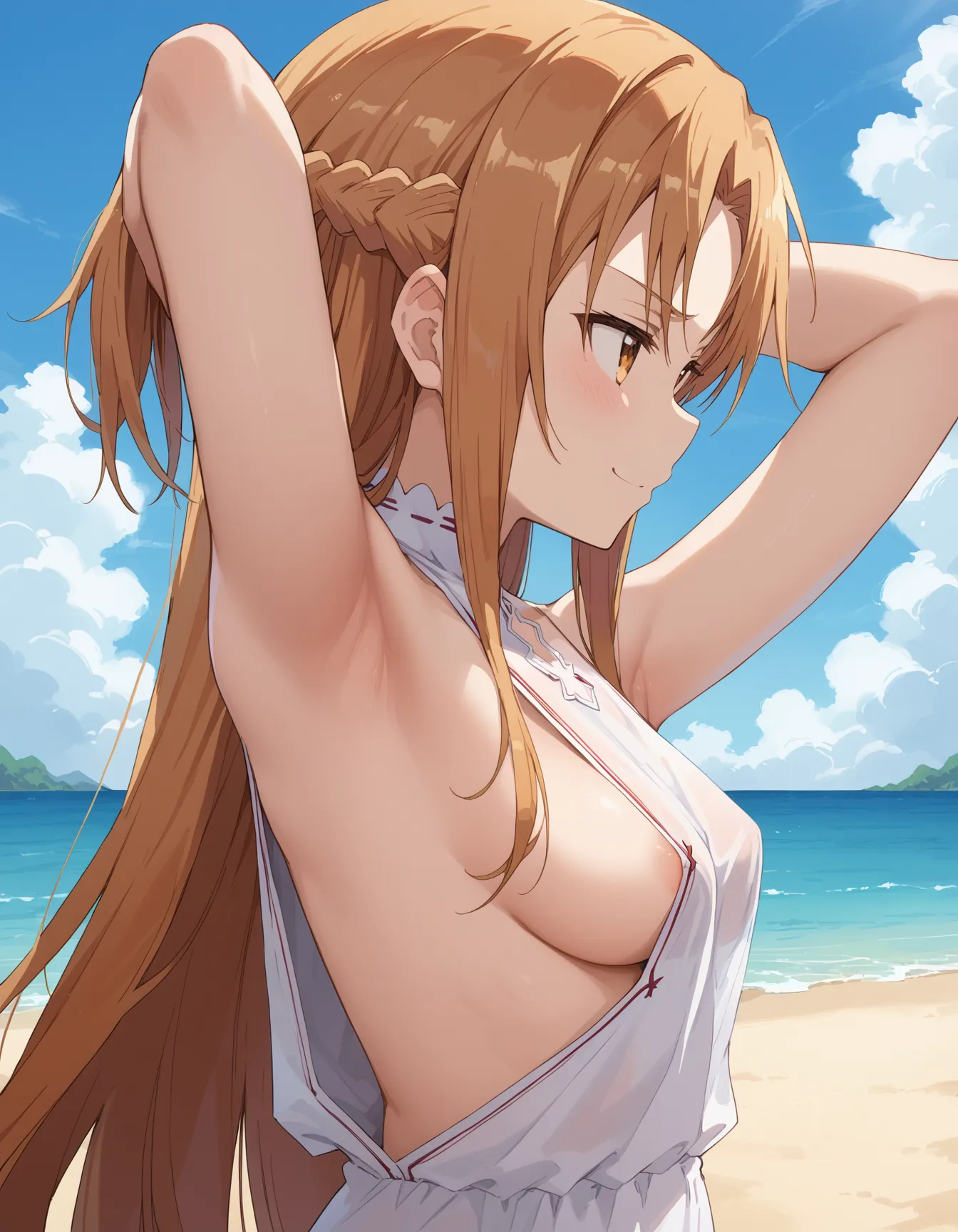 【「腋・脇」AIエロ画像（イラスト・アニメ・二次元風）4705枚まとめ！(103ページ目)のエロ画像10枚目