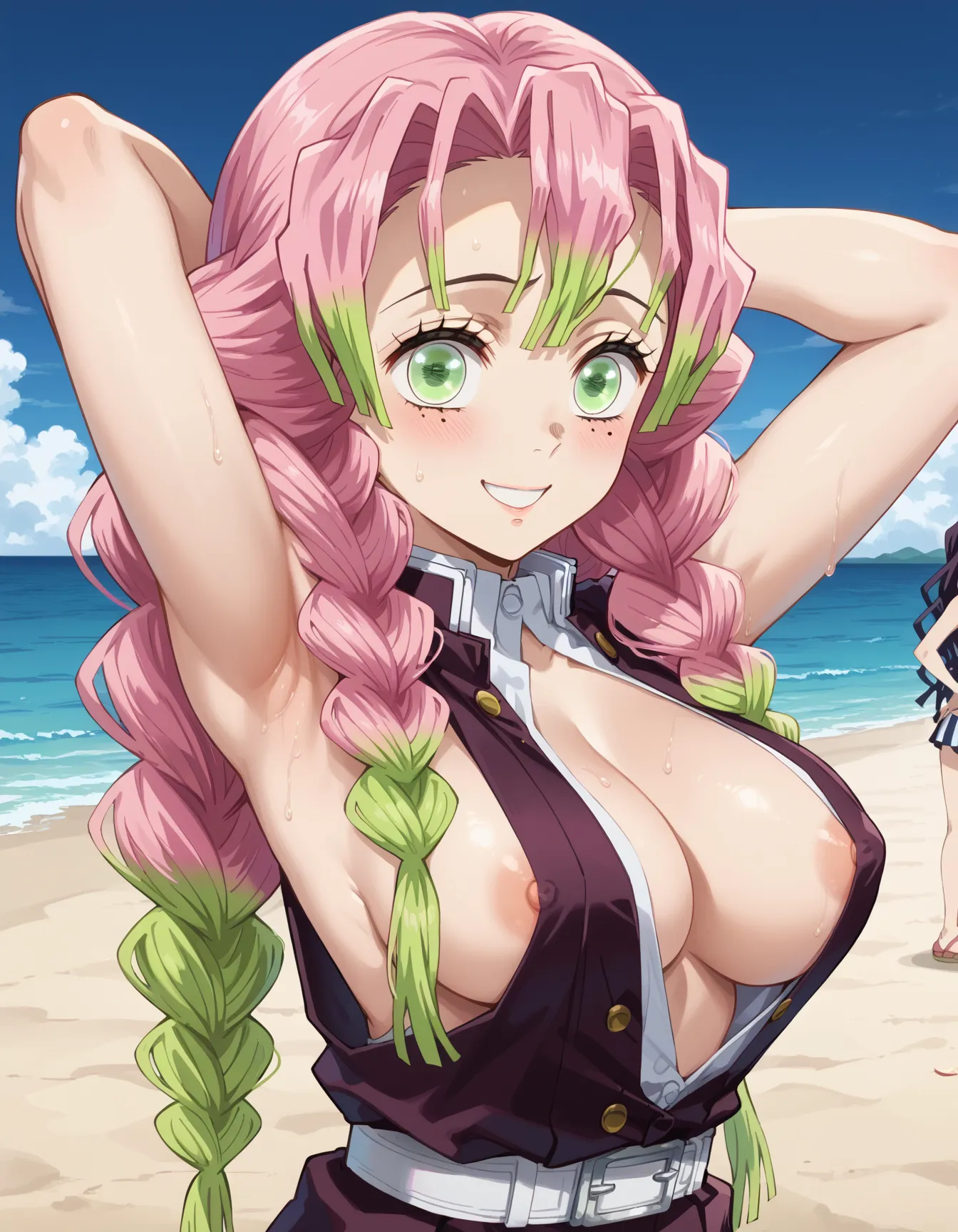 【「腋・脇」AIエロ画像（イラスト・アニメ・二次元風）4705枚まとめ！(103ページ目)のエロ画像3枚目