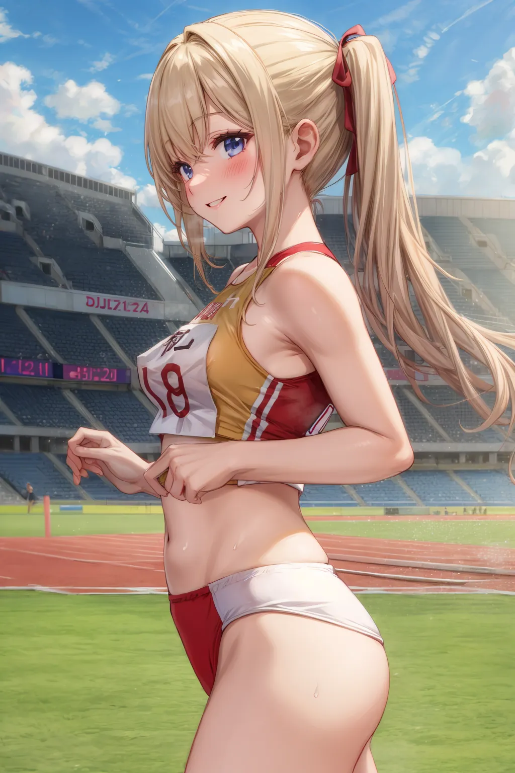 【「陸上」AIエロ画像（イラスト・アニメ・二次元風）160枚まとめ！(4ページ目)のエロ画像12枚目