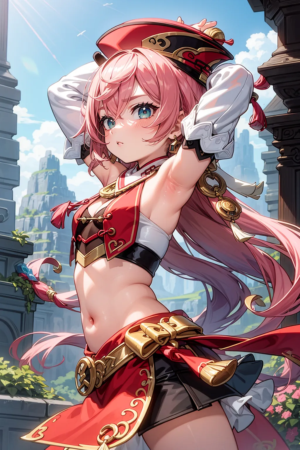 【「腋・脇」AIエロ画像（イラスト・アニメ・二次元風）4705枚まとめ！(102ページ目)のエロ画像11枚目