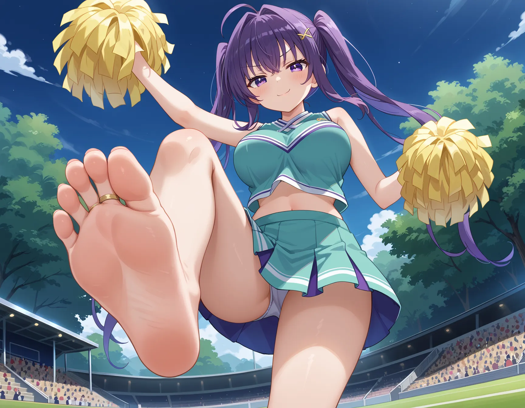 【「チアリーダー」AIエロ画像（イラスト・アニメ・二次元風）321枚まとめ！(7ページ目)のエロ画像19枚目