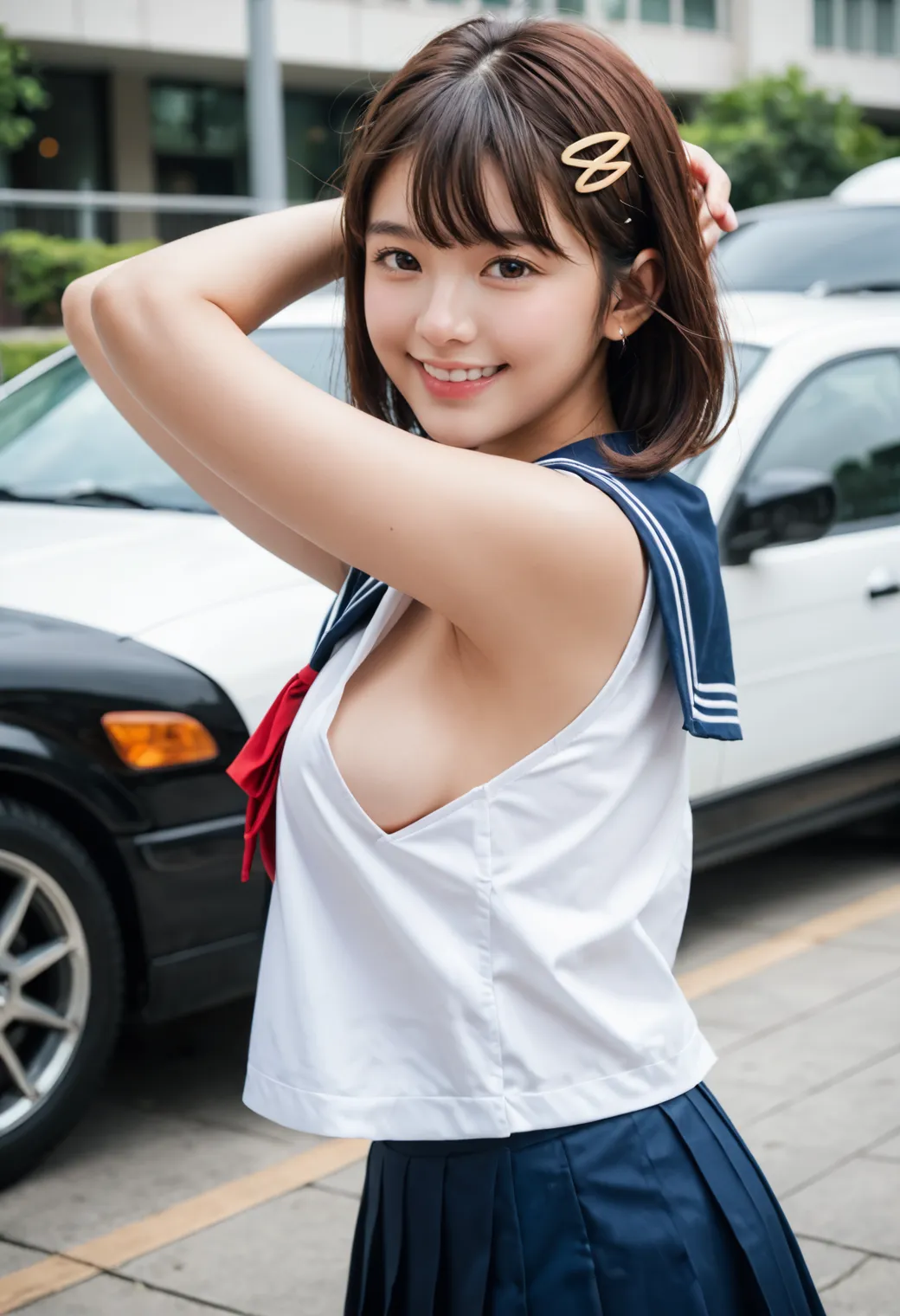 【「腋・脇×下着（ブラジャー・パンティ）」AIエロ画像（リアル・実写・フォト風）588枚まとめ！(13ページ目)のエロ画像6枚目