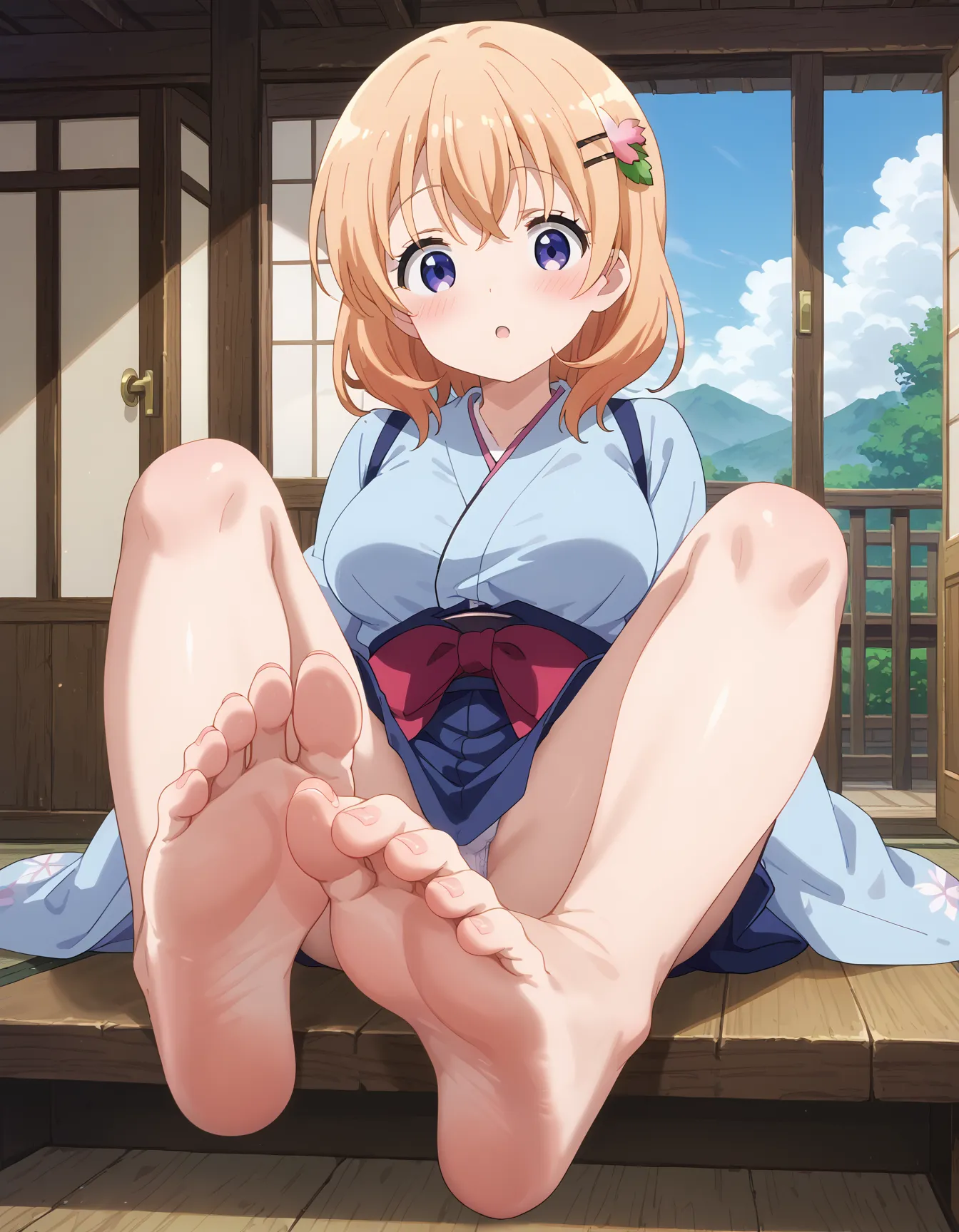 【「巨乳×着物」AIエロ画像（イラスト・アニメ・二次元風）854枚まとめ！(18ページ目)のエロ画像10枚目