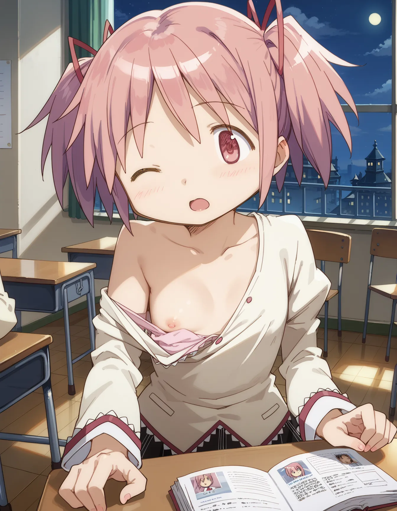 【「貧乳」AIエロ画像（イラスト・アニメ・二次元風）8390枚まとめ！(179ページ目)のエロ画像2枚目