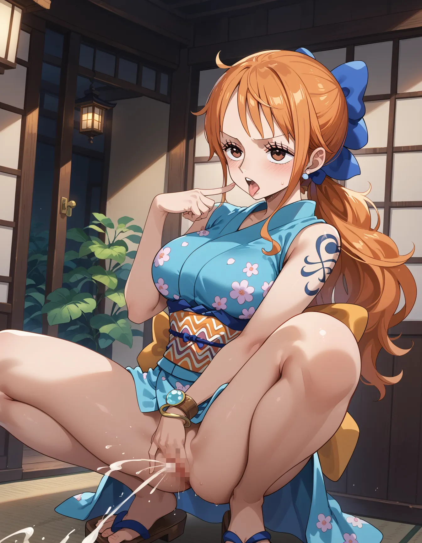 【「おまんこ×着物」AIエロ画像（イラスト・アニメ・二次元風）224枚まとめ！(5ページ目)のエロ画像12枚目