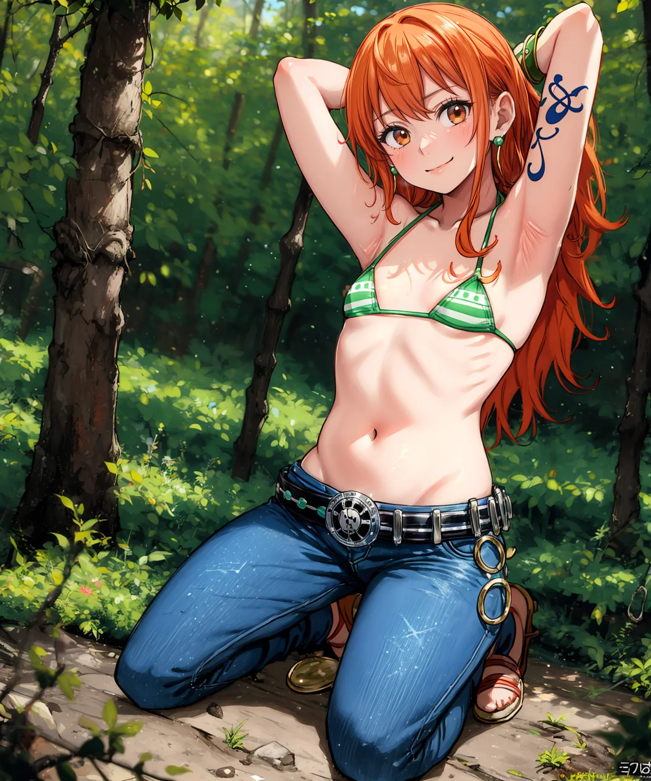 【「腋・脇」AIエロ画像（イラスト・アニメ・二次元風）4705枚まとめ！(100ページ目)のエロ画像23枚目