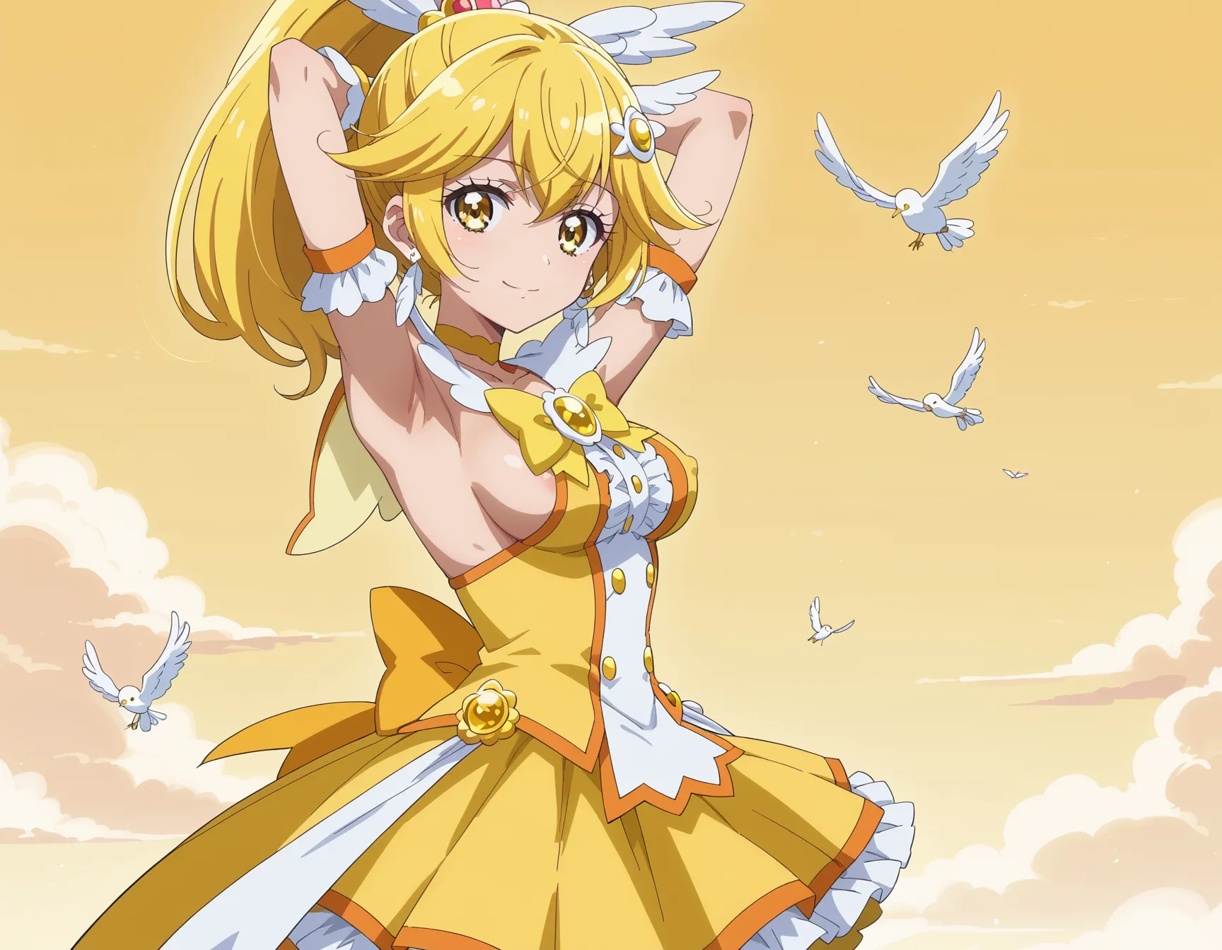 【「腋・脇」AIエロ画像（イラスト・アニメ・二次元風）4705枚まとめ！(100ページ目)のエロ画像19枚目
