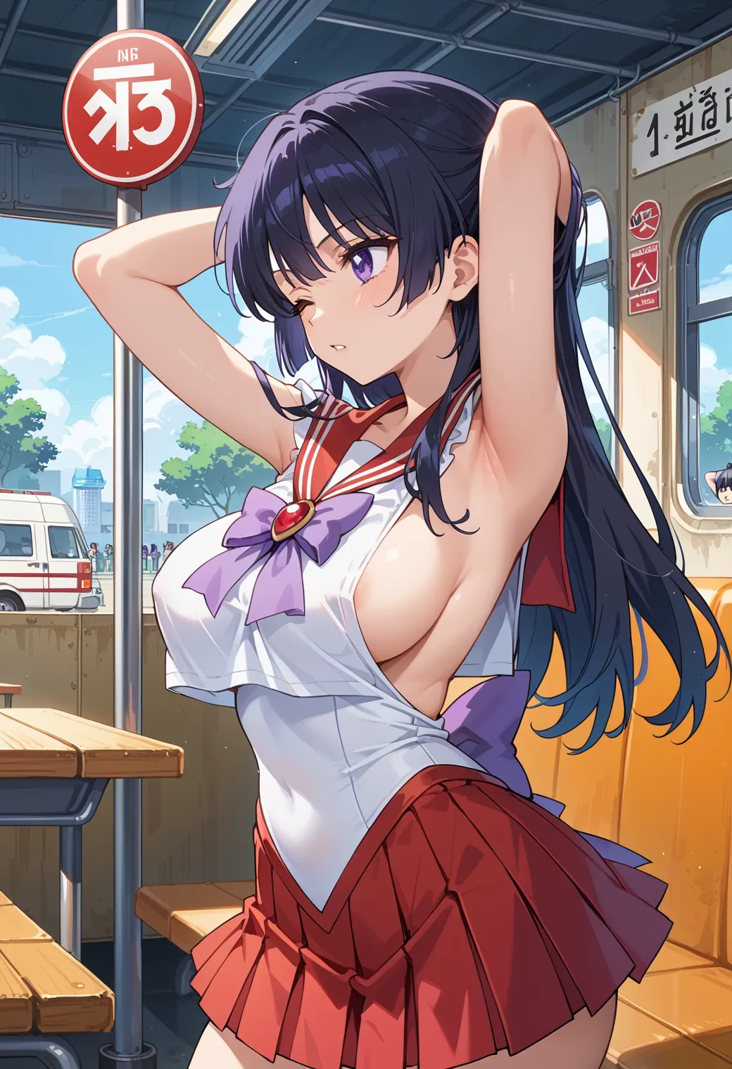 【「腋・脇」AIエロ画像（イラスト・アニメ・二次元風）4705枚まとめ！(100ページ目)のエロ画像5枚目