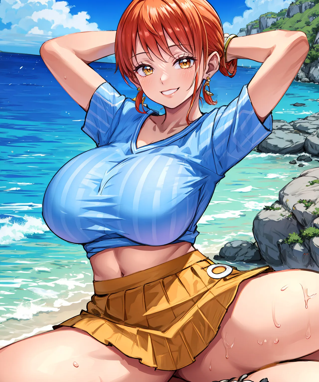 【「爆乳・超乳」AIエロ画像（イラスト・アニメ・二次元風）5621枚まとめ！(117ページ目)のエロ画像17枚目