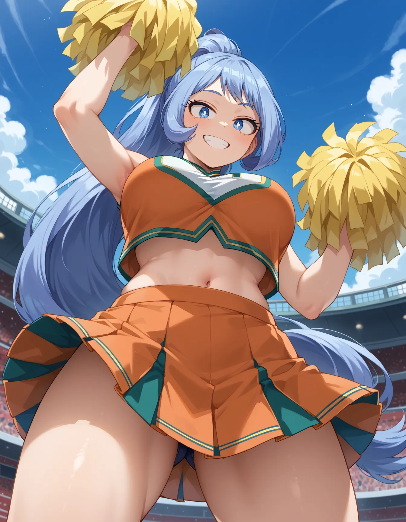 【「チアリーダー」AIエロ画像（イラスト・アニメ・二次元風）321枚まとめ！(7ページ目)のエロ画像17枚目