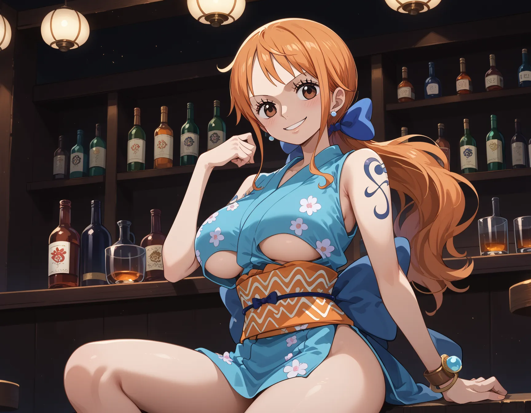 【「巨乳×着物」AIエロ画像（イラスト・アニメ・二次元風）854枚まとめ！(17ページ目)のエロ画像28枚目