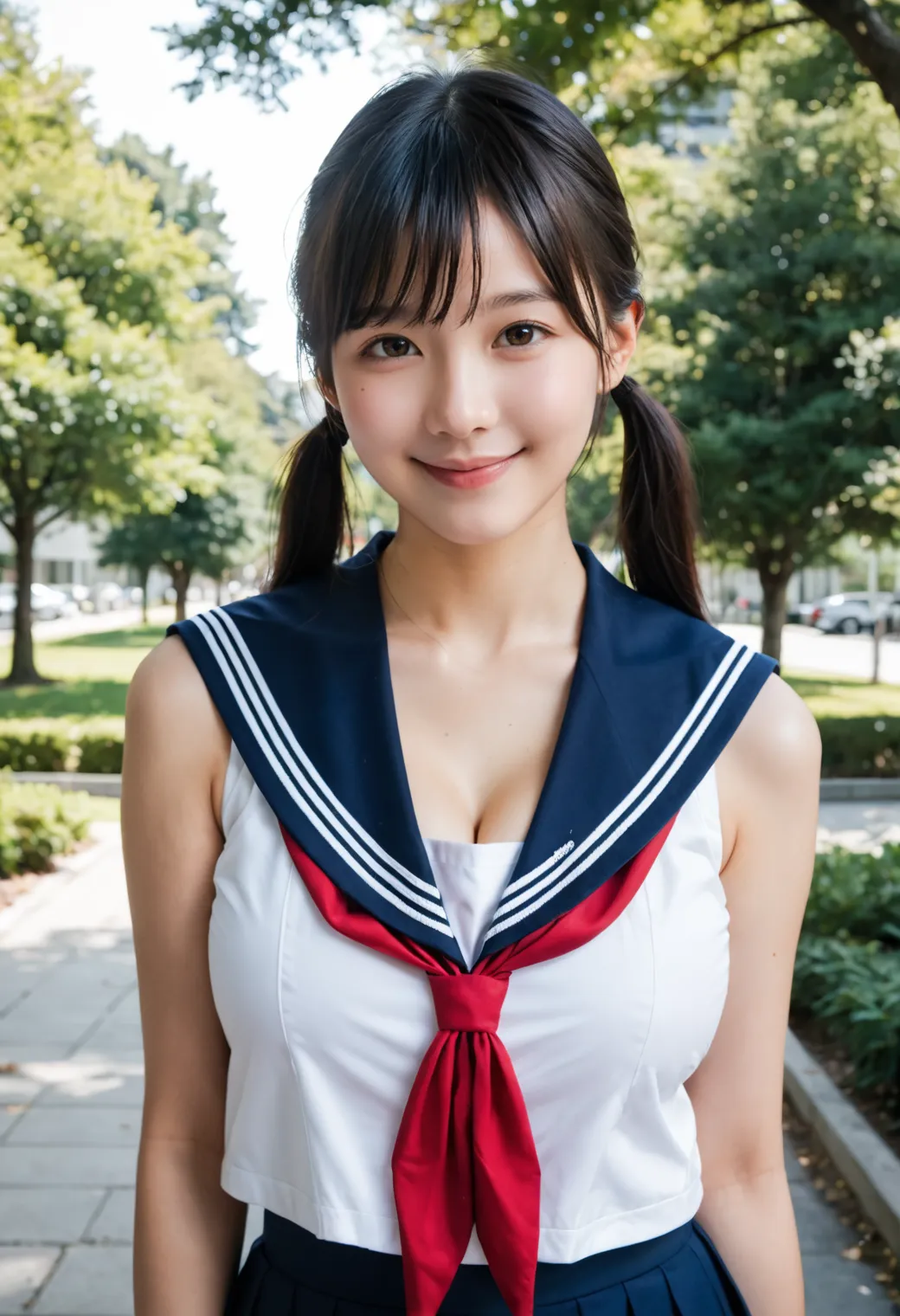 【「尻×学制服」AIエロ画像（リアル・実写・フォト風）2547枚まとめ！(53ページ目)のエロ画像1枚目