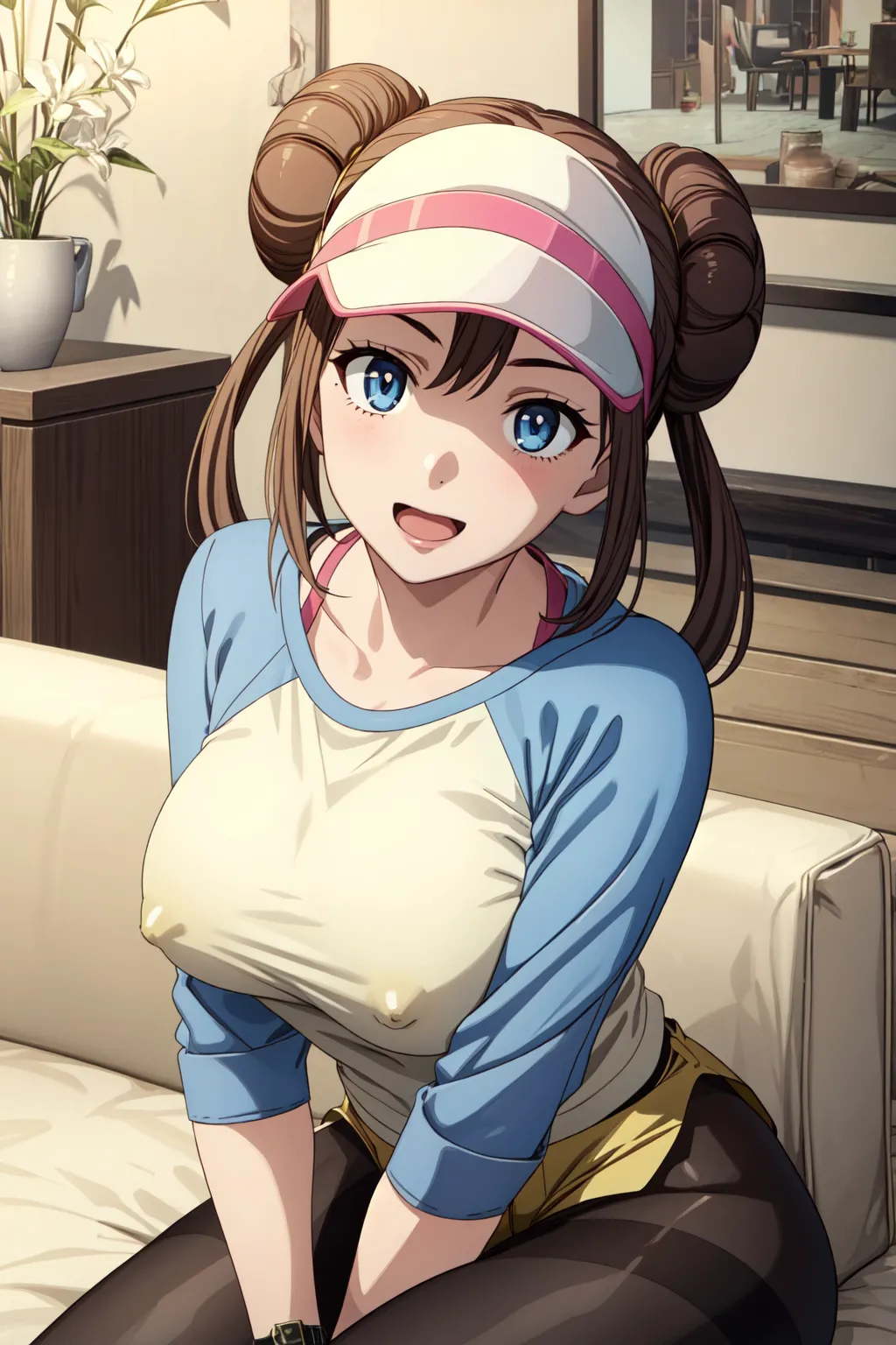 【「巨乳×パンスト」AIエロ画像（イラスト・アニメ・二次元風）575枚まとめ！(13ページ目)のエロ画像2枚目