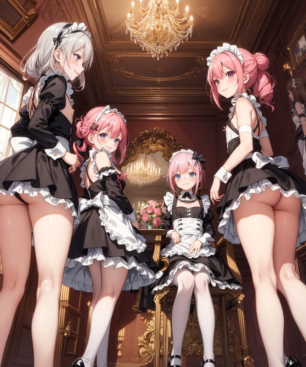 【「メイド」AIエロ画像（イラスト・アニメ・二次元風）516枚まとめ！(11ページ目)のエロ画像26枚目