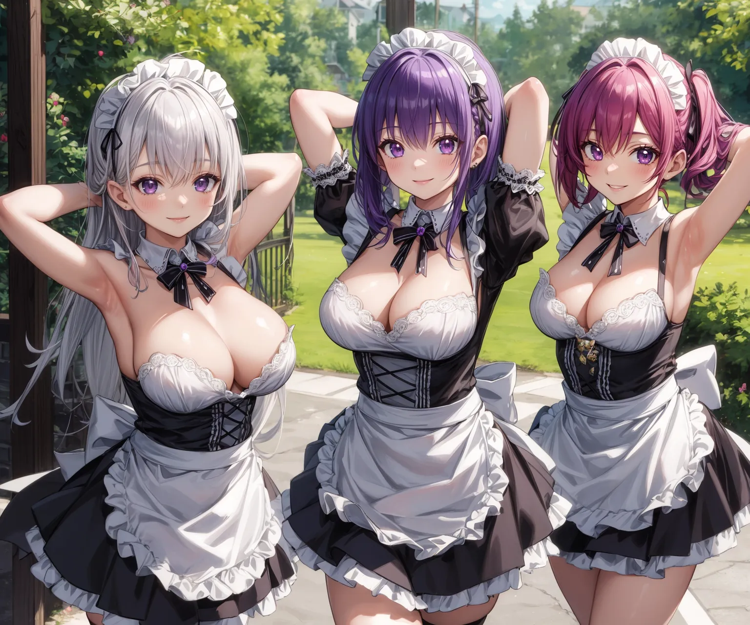 【「メイド」AIエロ画像（イラスト・アニメ・二次元風）516枚まとめ！(11ページ目)のエロ画像25枚目