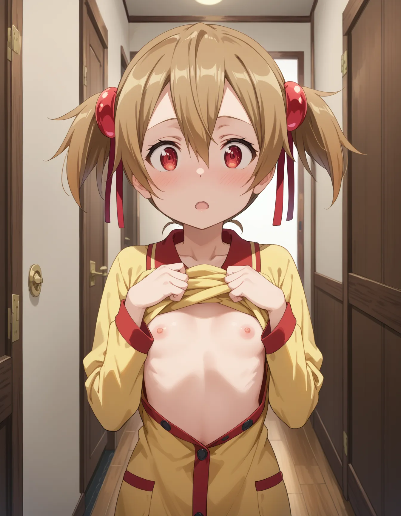 【「貧乳」AIエロ画像（イラスト・アニメ・二次元風）8390枚まとめ！(173ページ目)のエロ画像13枚目