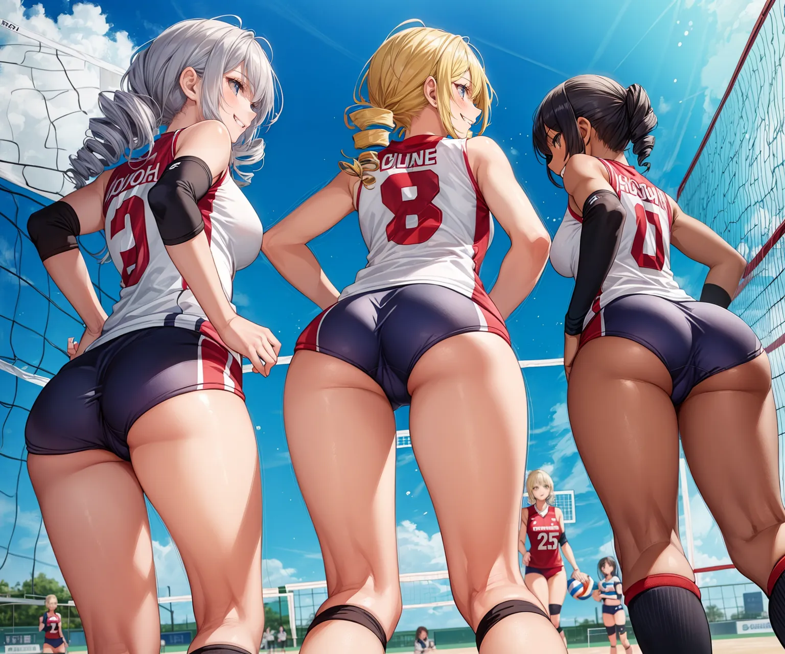 【「バレーボール」AIエロ画像（イラスト・アニメ・二次元風）378枚まとめ！(8ページ目)のエロ画像26枚目