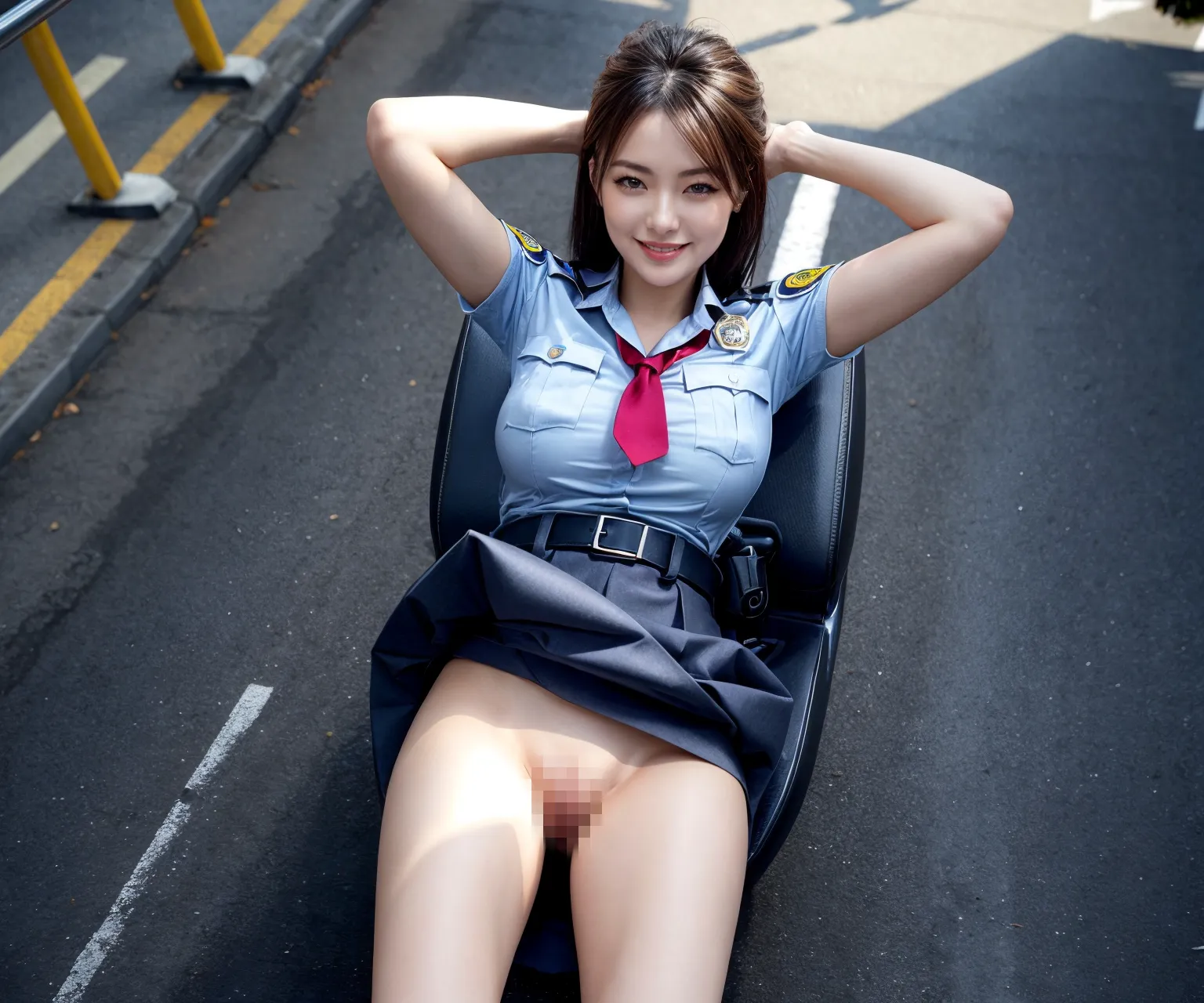 【「巨乳×女警官」AIエロ画像（リアル・実写・フォト風）153枚まとめ！(3ページ目)のエロ画像29枚目