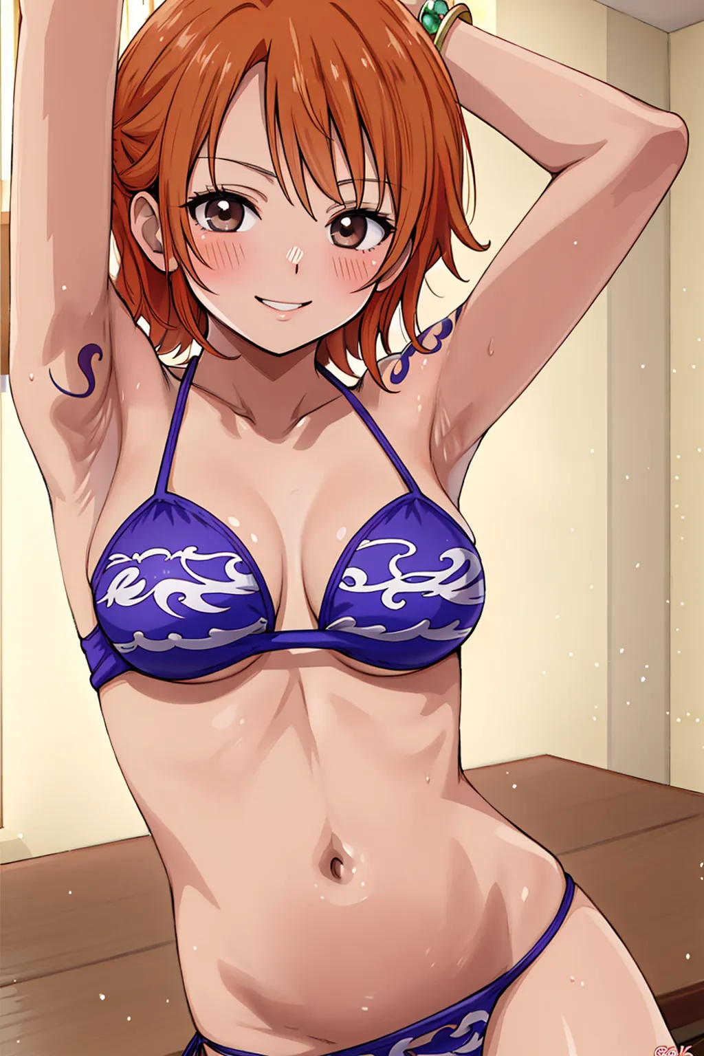 【「腋・脇」AIエロ画像（イラスト・アニメ・二次元風）4705枚まとめ！(97ページ目)のエロ画像12枚目