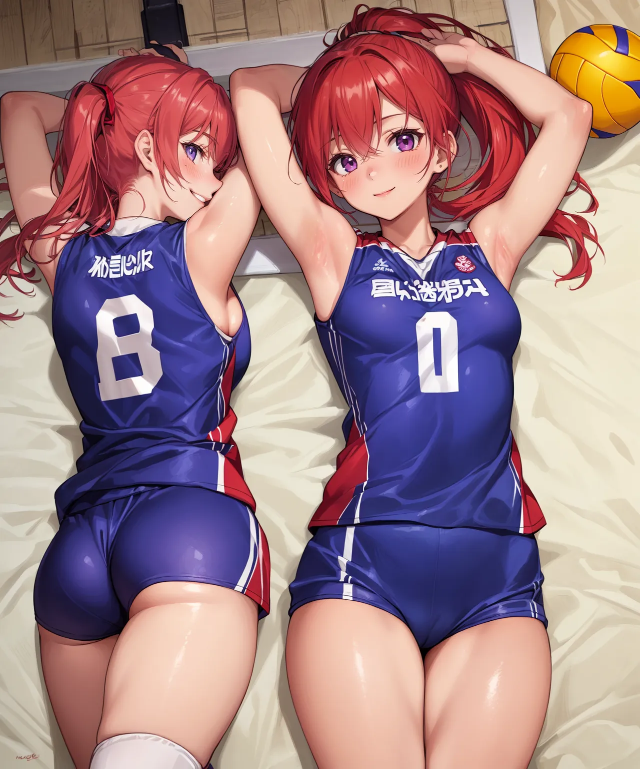 【「バレーボール」AIエロ画像（イラスト・アニメ・二次元風）378枚まとめ！(8ページ目)のエロ画像20枚目