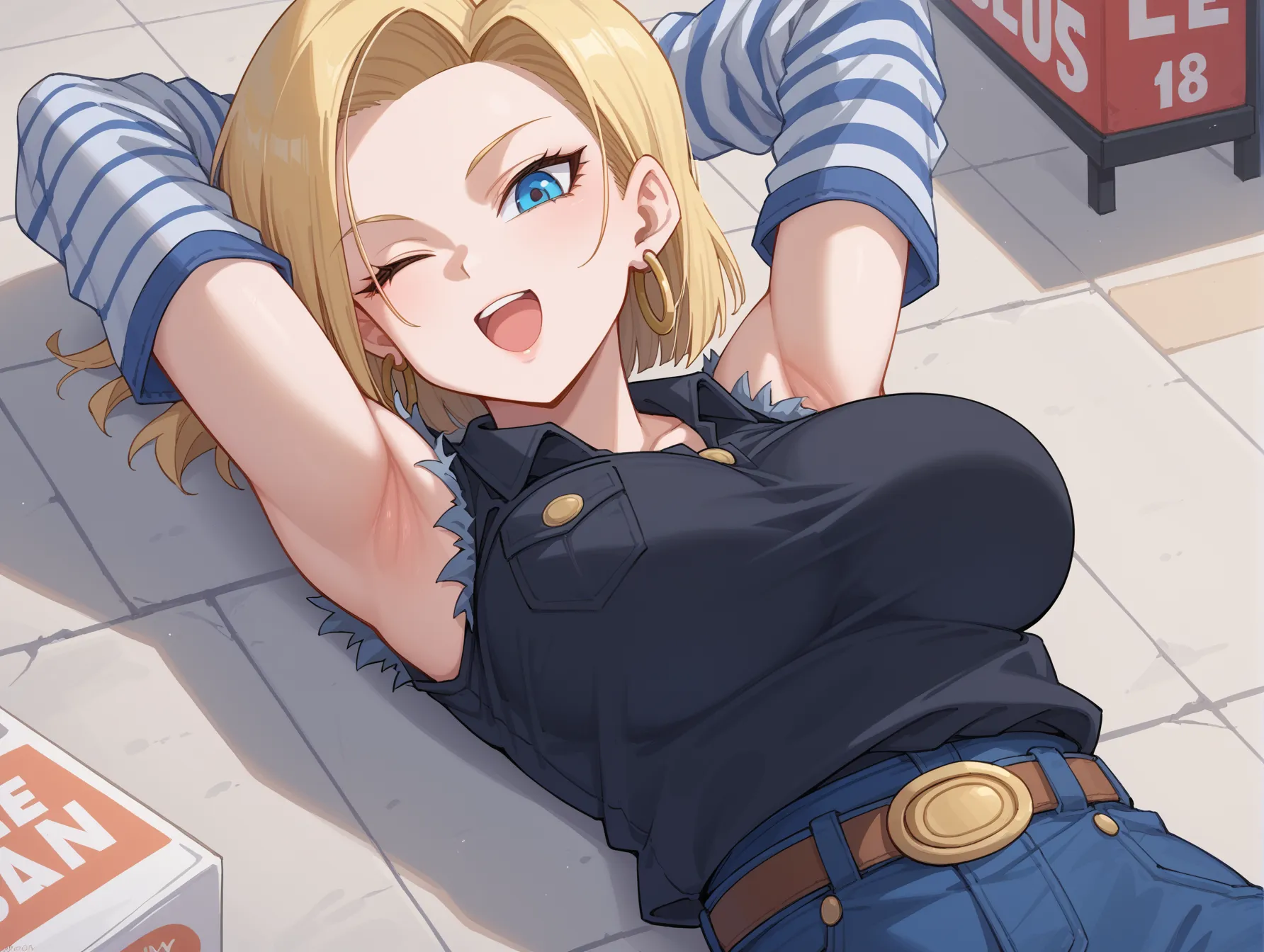 【「腋・脇」AIエロ画像（イラスト・アニメ・二次元風）4705枚まとめ！(97ページ目)のエロ画像9枚目