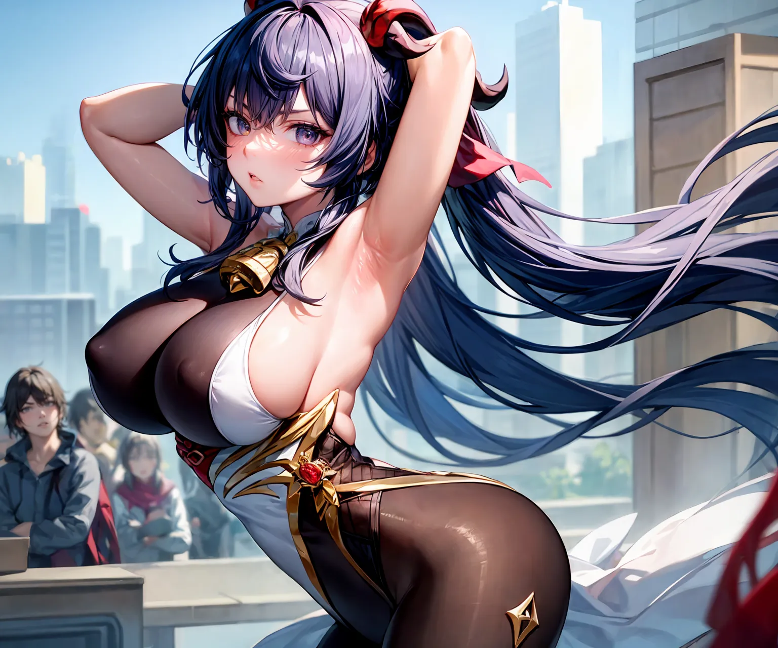【「腋・脇」AIエロ画像（イラスト・アニメ・二次元風）4705枚まとめ！(96ページ目)のエロ画像4枚目