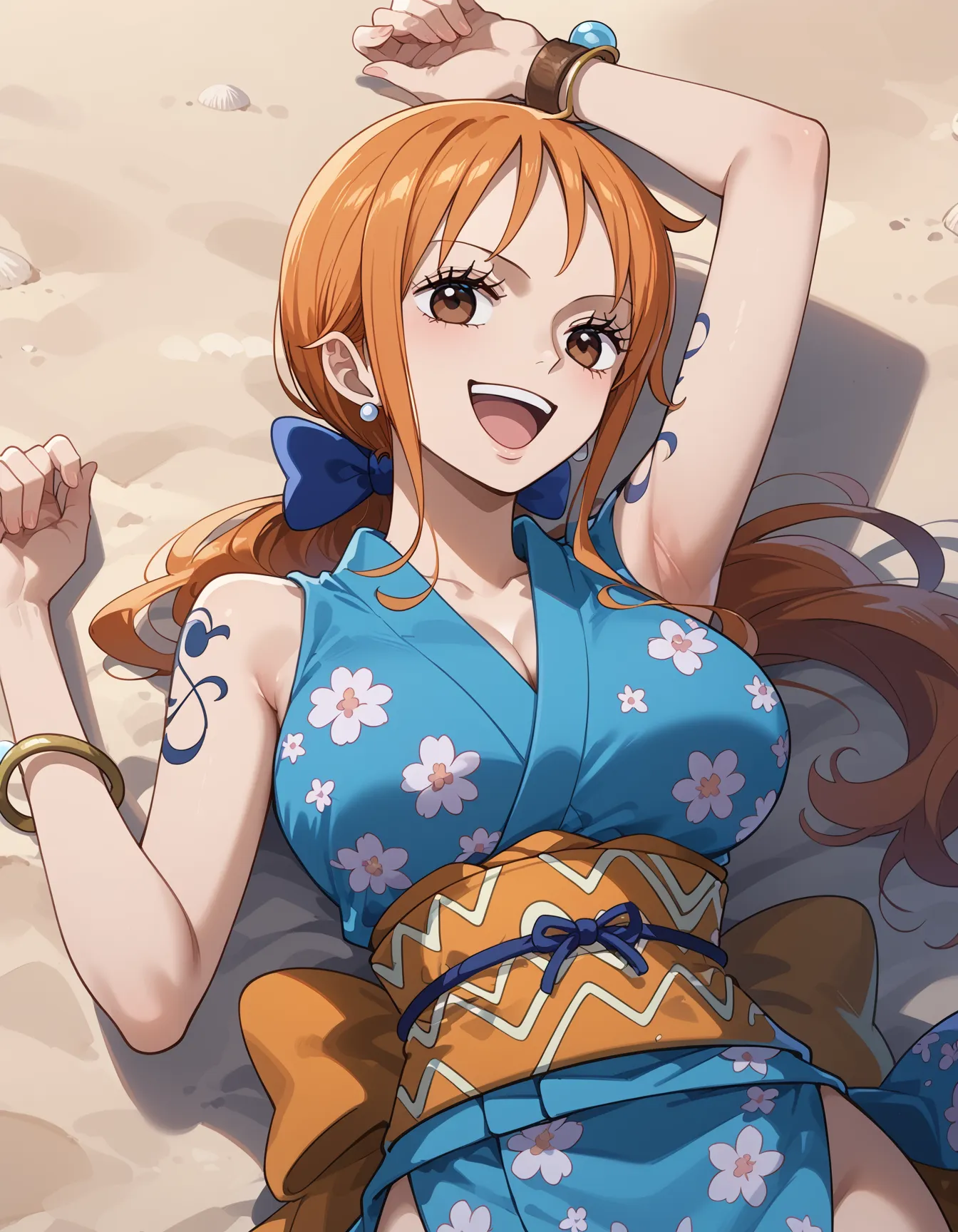 【「巨乳×着物」AIエロ画像（イラスト・アニメ・二次元風）854枚まとめ！(17ページ目)のエロ画像8枚目