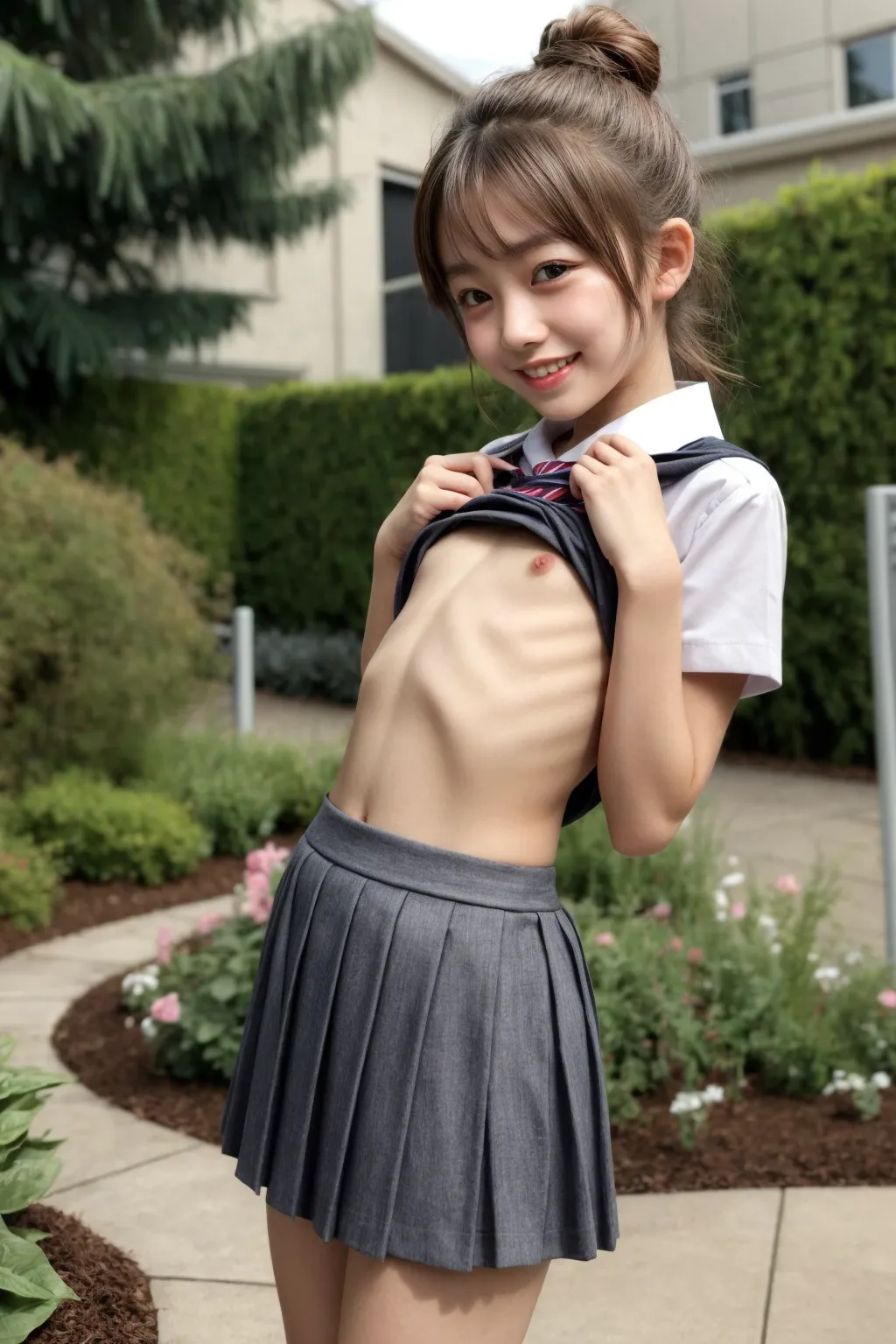 【「ロリ・小柄×学制服」AIエロ画像（リアル・実写・フォト風）745枚まとめ！(15ページ目)のエロ画像3枚目