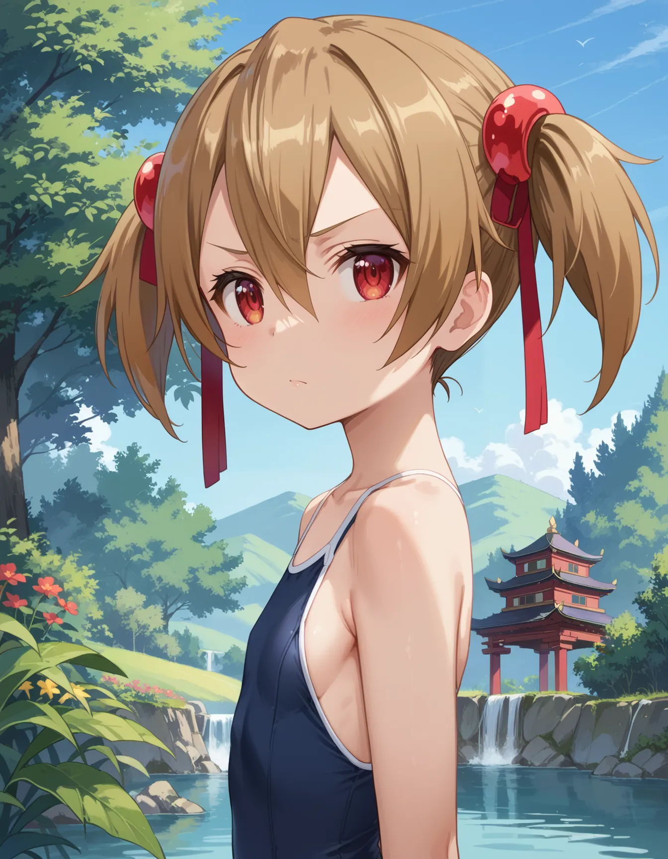 【「貧乳」AIエロ画像（イラスト・アニメ・二次元風）8390枚まとめ！(168ページ目)のエロ画像12枚目