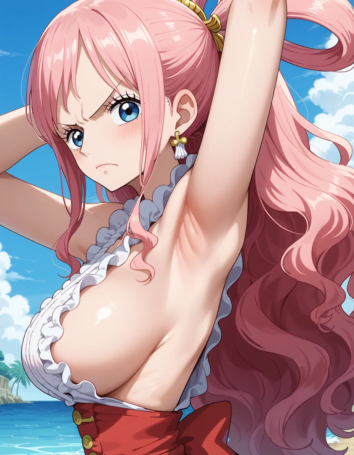 【「腋・脇」AIエロ画像（イラスト・アニメ・二次元風）4705枚まとめ！(95ページ目)のエロ画像1枚目