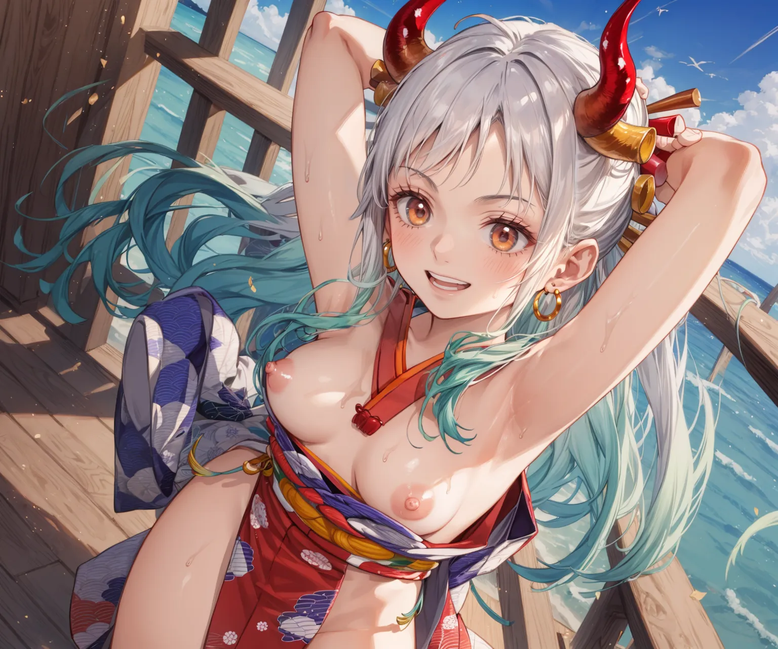 【「着物」AIエロ画像（イラスト・アニメ・二次元風）1472枚まとめ！(29ページ目)のエロ画像12枚目