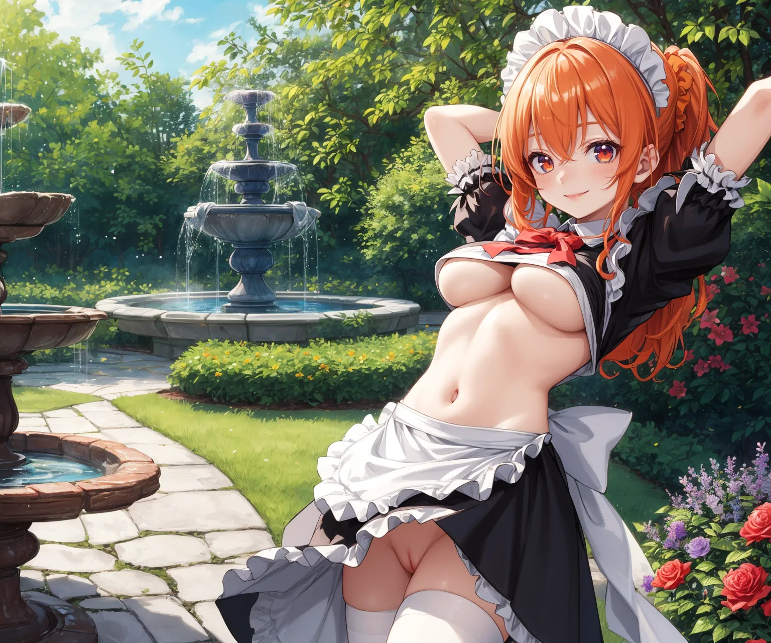 【「メイド」AIエロ画像（イラスト・アニメ・二次元風）516枚まとめ！(11ページ目)のエロ画像12枚目