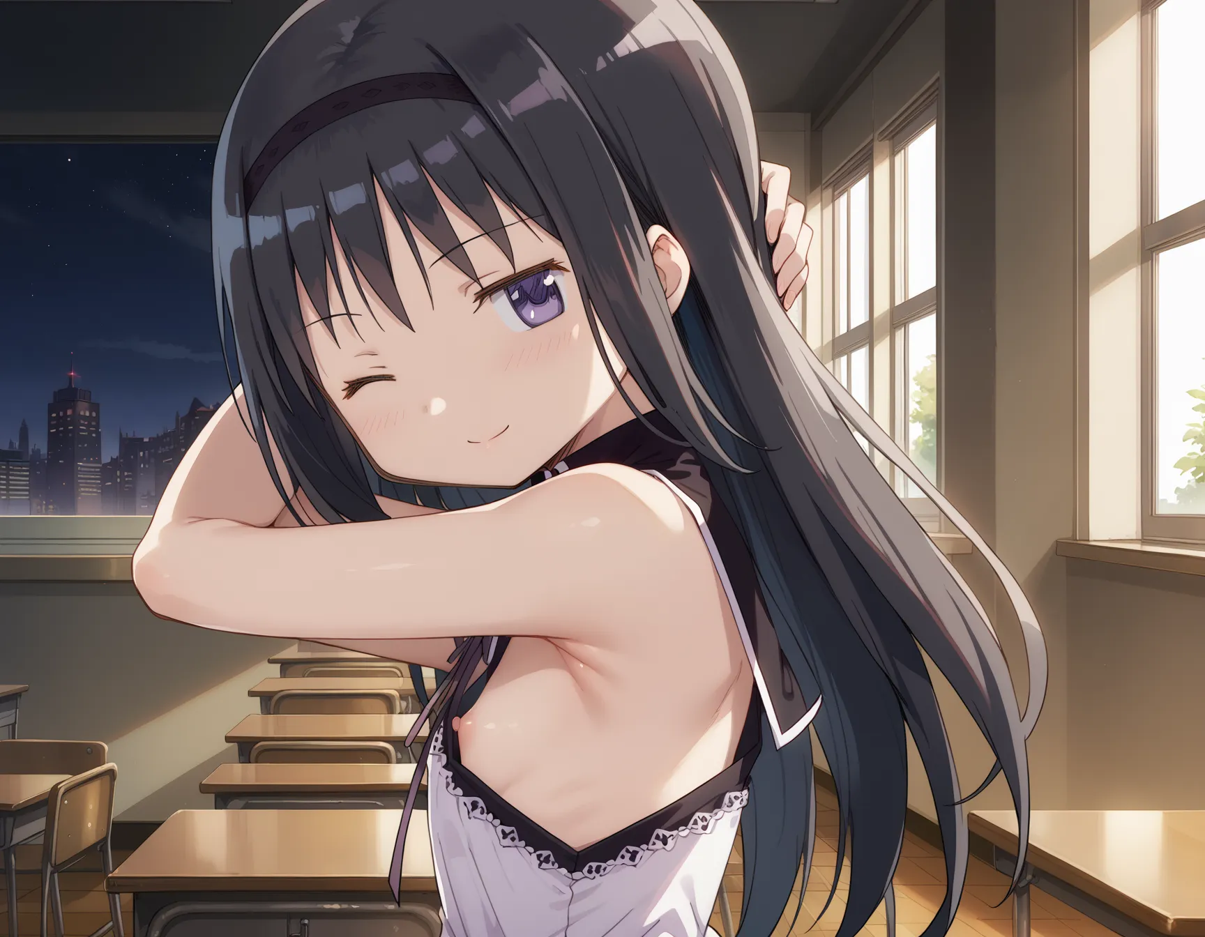 【「腋・脇」AIエロ画像（イラスト・アニメ・二次元風）4705枚まとめ！(93ページ目)のエロ画像14枚目