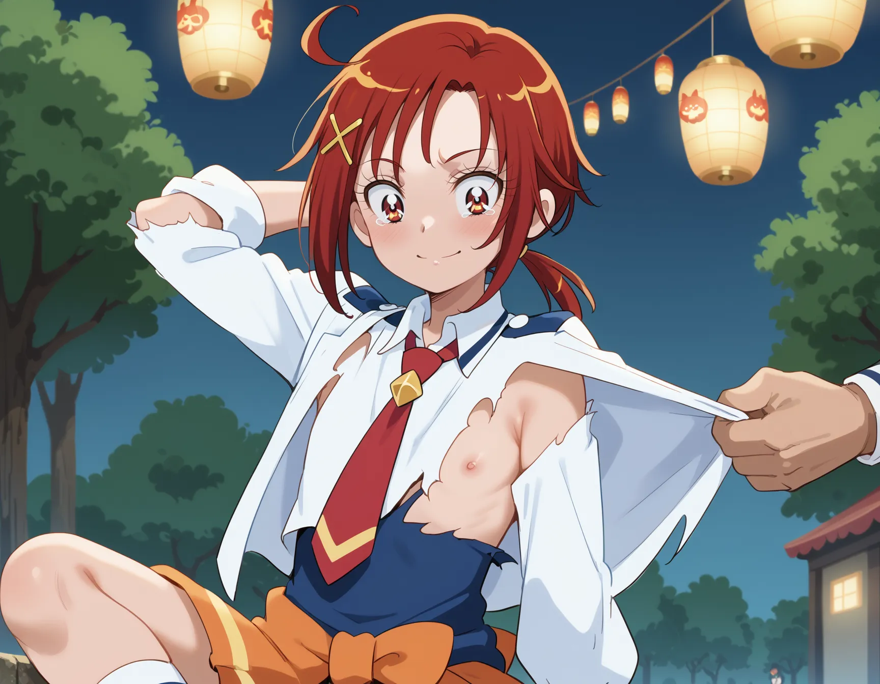 【「貧乳×学制服」AIエロ画像（イラスト・アニメ・二次元風）606枚まとめ！(12ページ目)のエロ画像25枚目