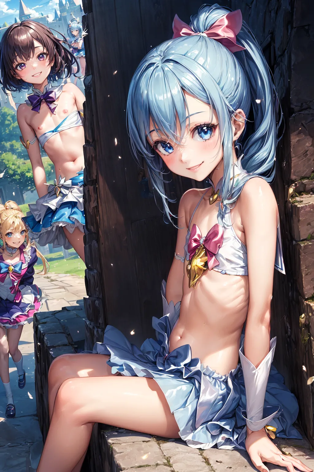 【「貧乳」AIエロ画像（イラスト・アニメ・二次元風）8390枚まとめ！(164ページ目)のエロ画像7枚目