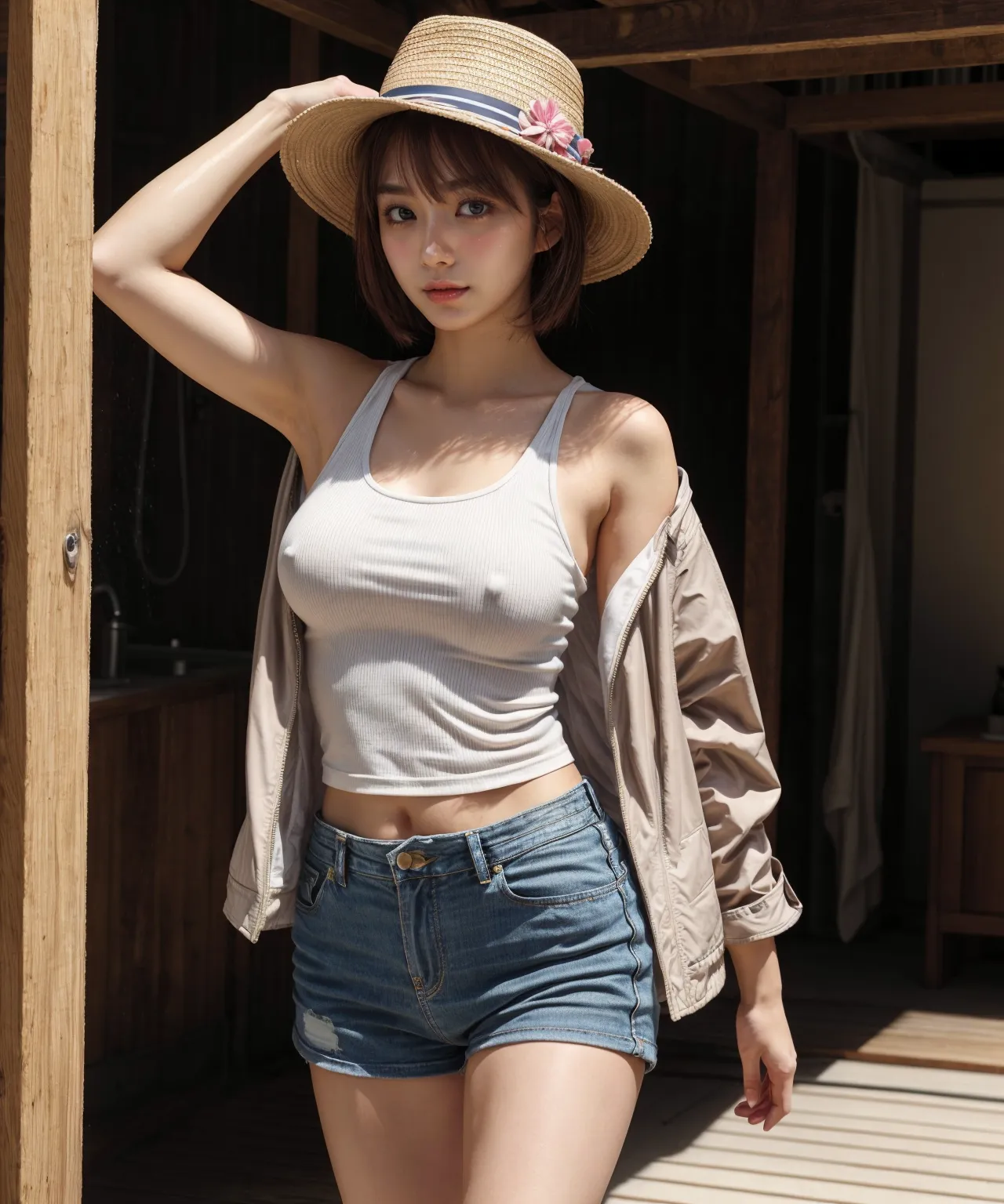【「貧乳」AIエロ画像（リアル・実写・フォト風）21896枚まとめ！(423ページ目)のエロ画像1枚目