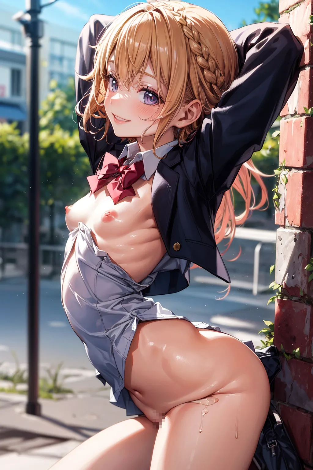 【「女子校生・JK×下着（ブラジャー・パンティ）」AIエロ画像（イラスト・アニメ・二次元風）50枚まとめ！(2ページ目)のエロ画像1枚目