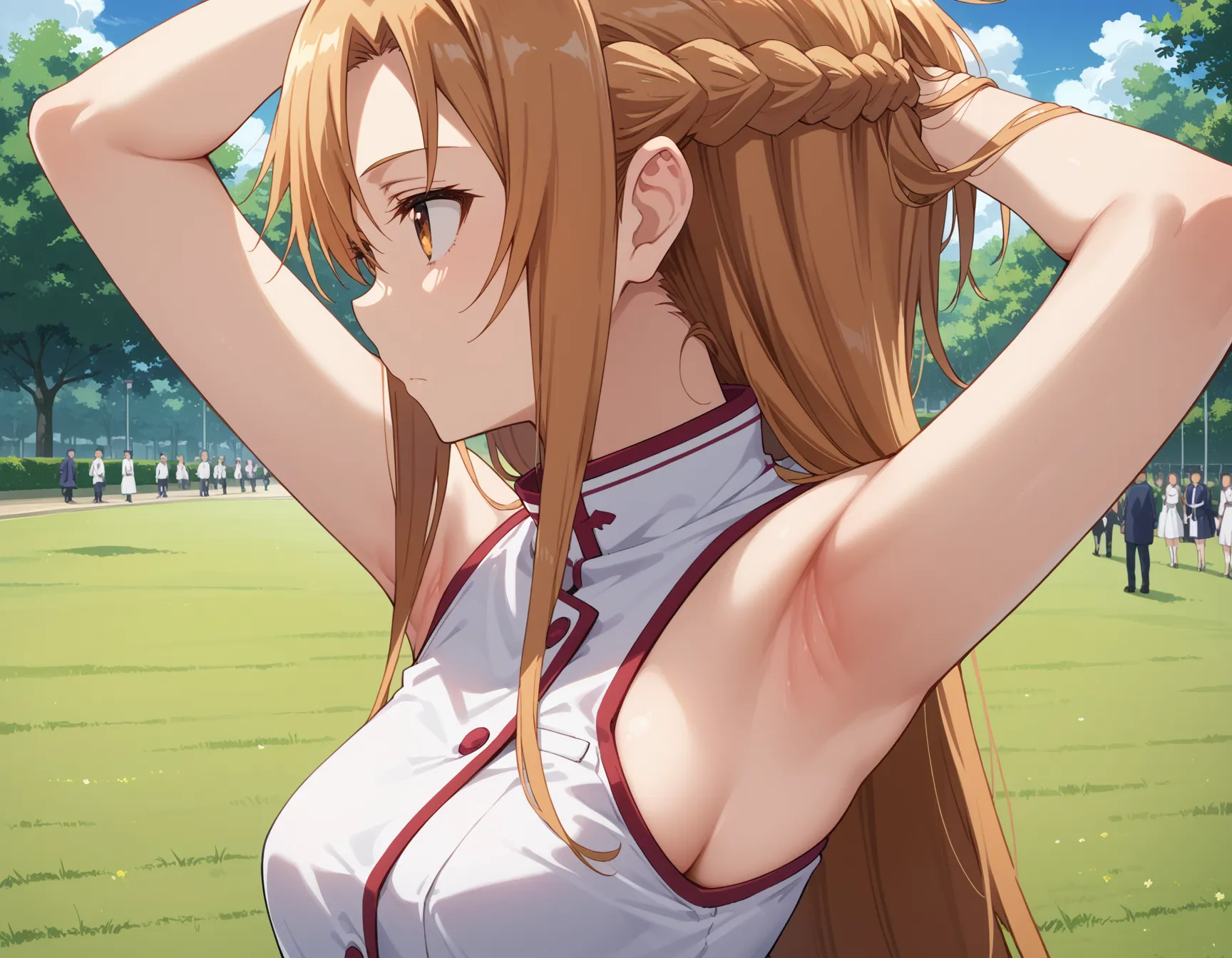 【「腋・脇」AIエロ画像（イラスト・アニメ・二次元風）4705枚まとめ！(91ページ目)のエロ画像19枚目