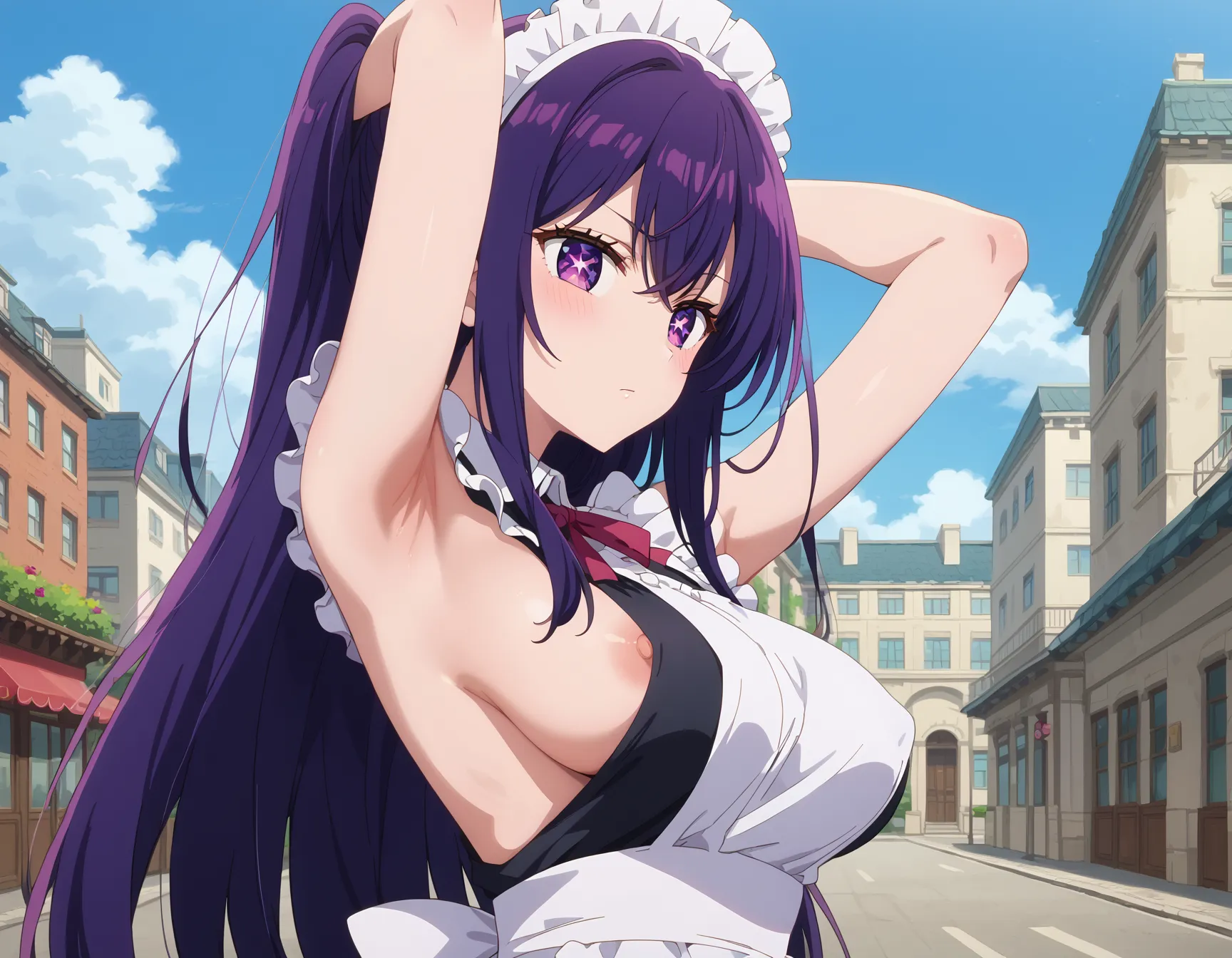 【「巨乳×メイド」AIエロ画像（イラスト・アニメ・二次元風）163枚まとめ！(4ページ目)のエロ画像7枚目